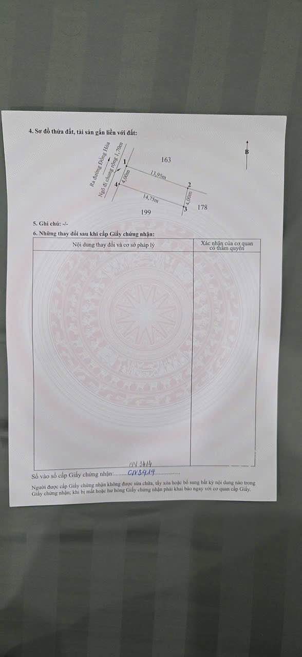 Đất nền Đồng Hoà 57m² - Sổ đỏ chính chủ, pháp lý rõ ràng!