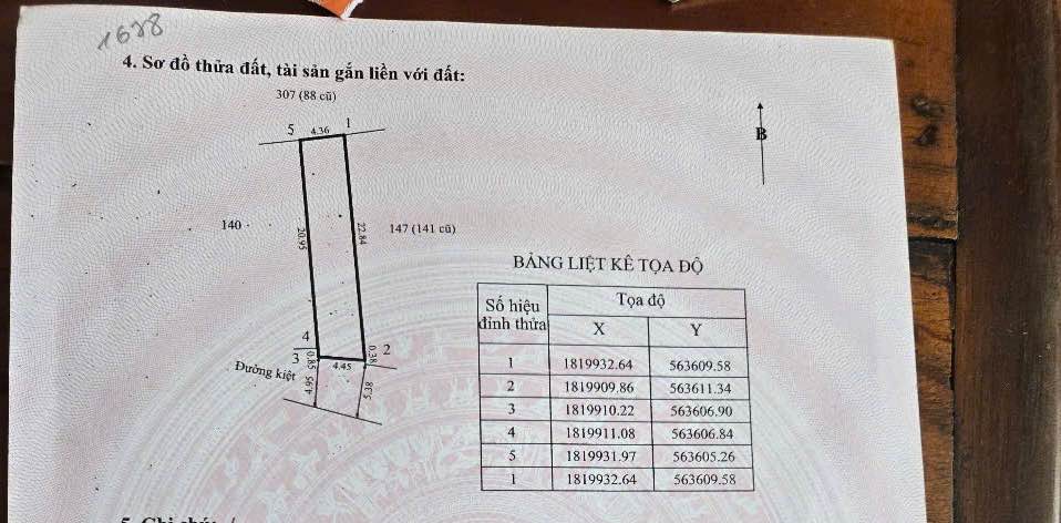 Đất nền Kiệt 246 Hùng Vương, TP. Huế 97.6m² - Sổ hồng chính chủ