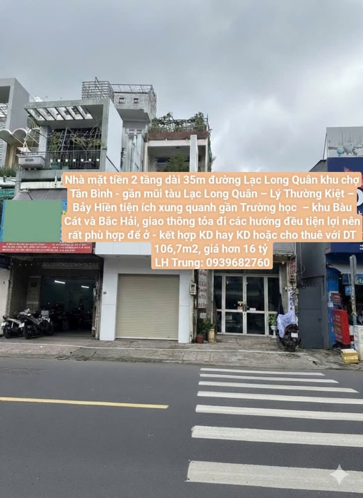 Nhà mặt tiền Lạc Long Quân Tân Bình 107m² - Vị trí đắc địa kinh doanh