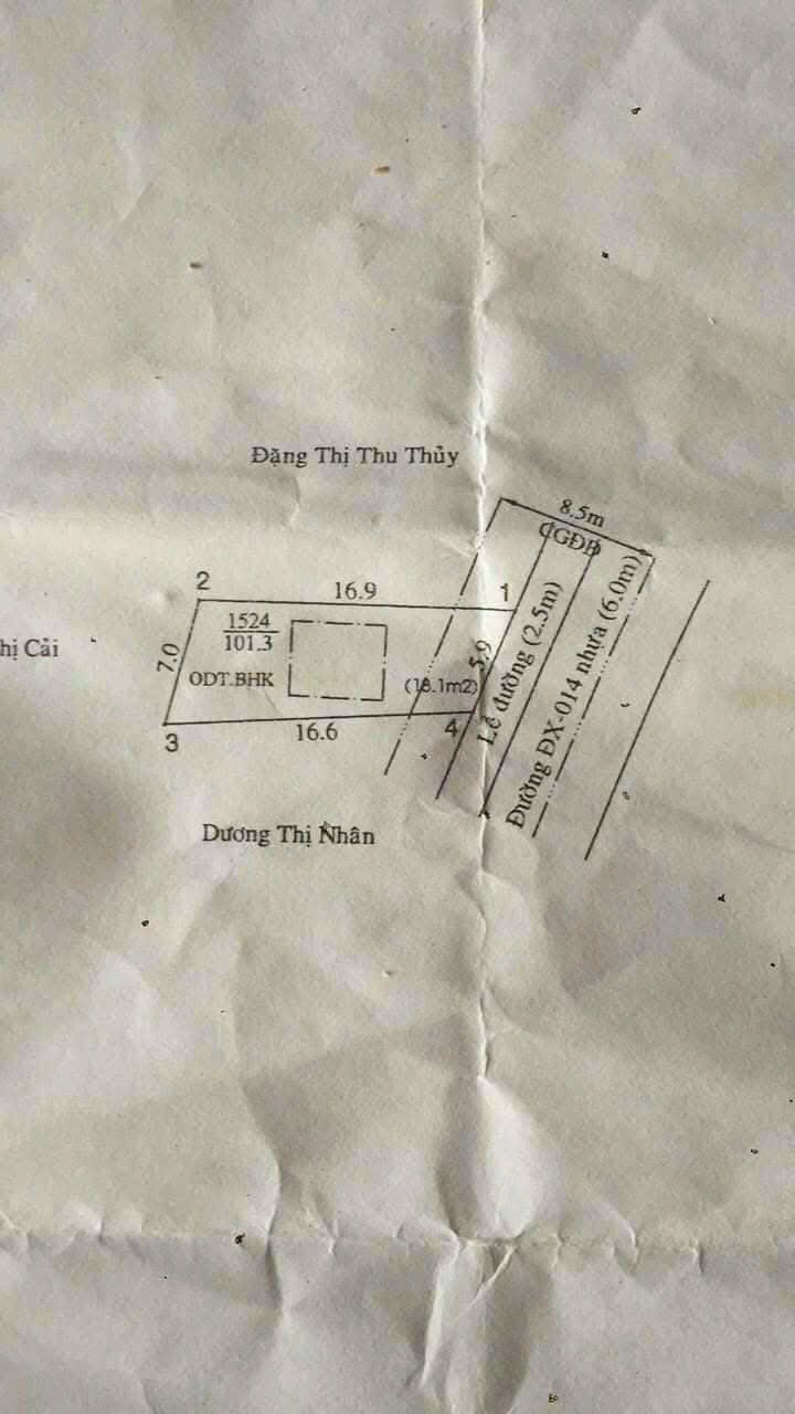 Nhà Mặt Tiền KD Đường DX014, Phú Mỹ, TDM - 102m² - Giá 3.3 Tỷ