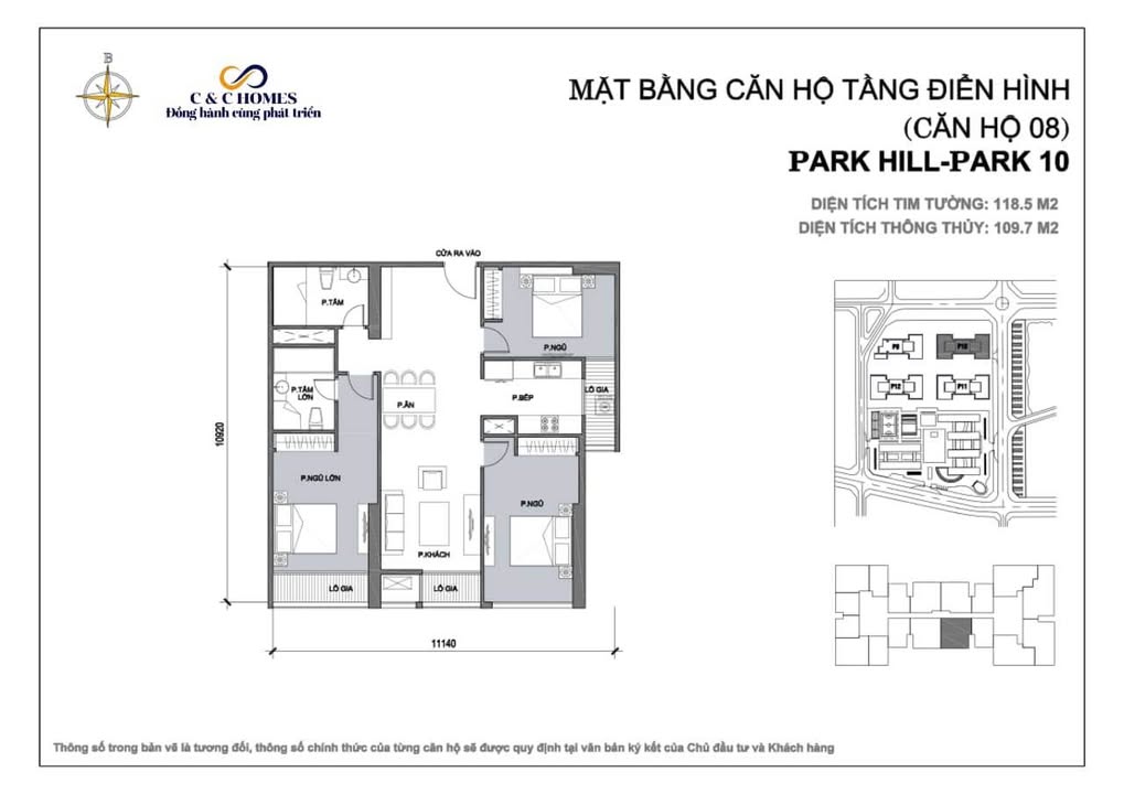 Bán căn hộ Park 10 Bồ Đề 118.5m² - View bể bơi, hướng Nam cực mát