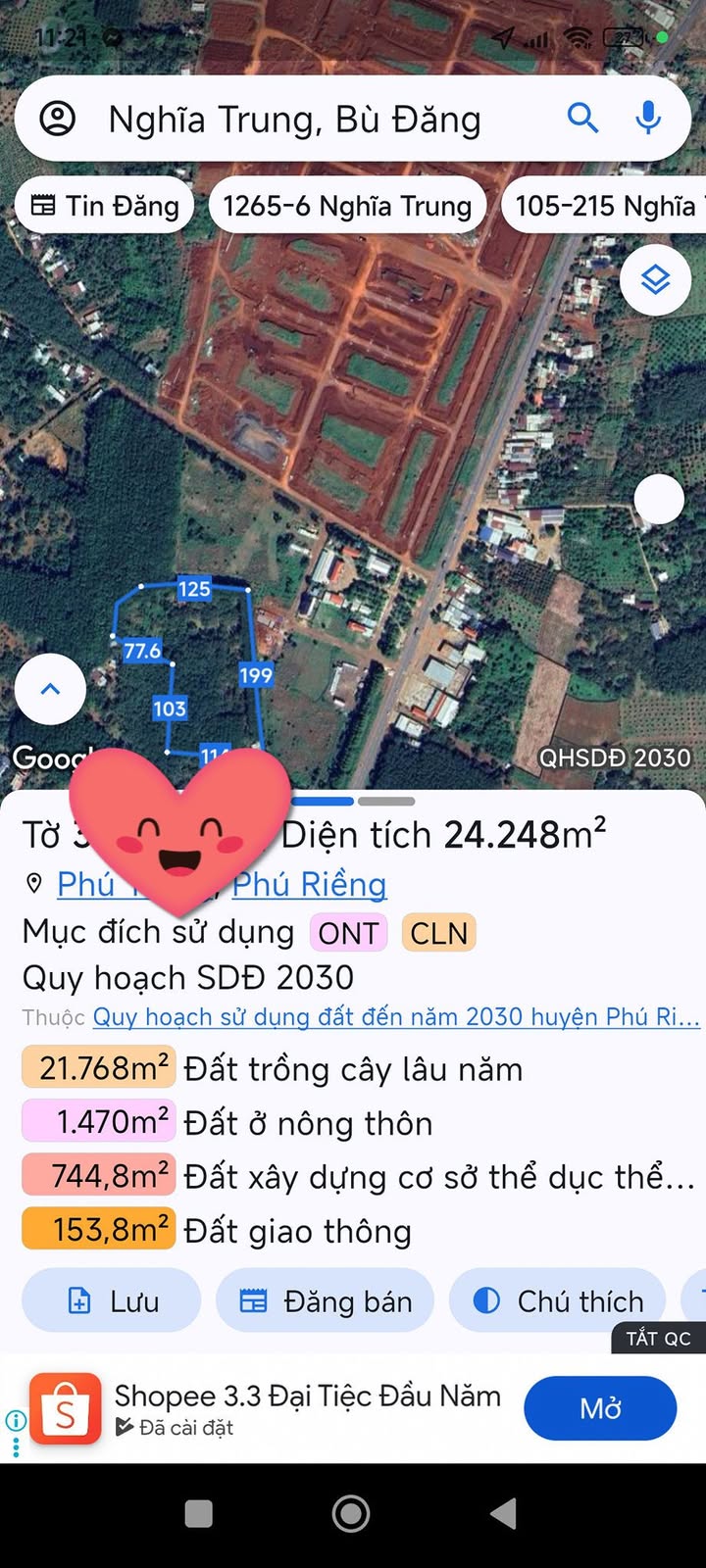 Đất nền 400m² Xã Nghĩa Trung, Bù Đăng - Tiềm năng tăng giá cực lớn!