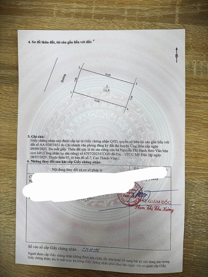 Đất nền Ứng Hòa 111.9m² - Đường to ô tô, giá chỉ 1.8 tỷ!