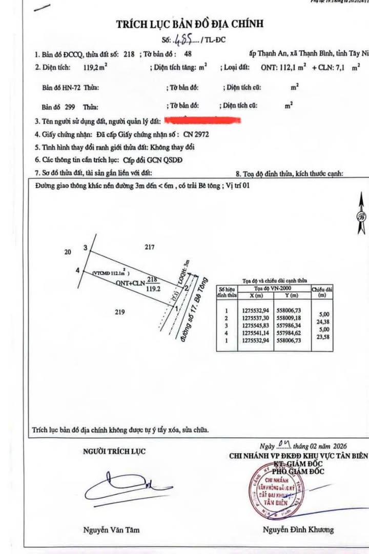 Đất Thạnh An, Tân Biên - 125m² Thổ Cư, Giá Chỉ 189 Triệu/Lô