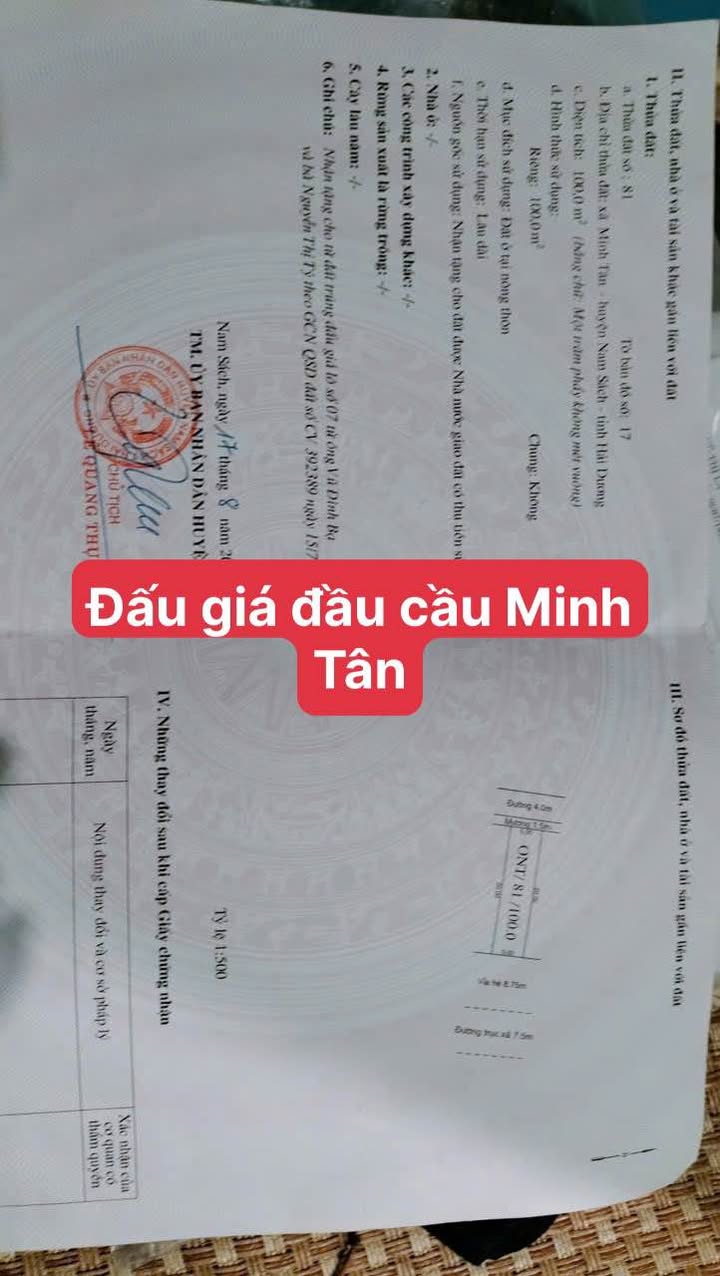 Đất nền Nam Sách - Sổ đỏ sẵn, 100-166m², giá từ 1.9 tỷ