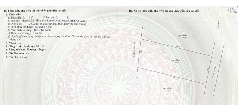 Bán đất Phường Mỹ Hòa TP. Long Xuyên 200m² - Sổ đỏ chính chủ