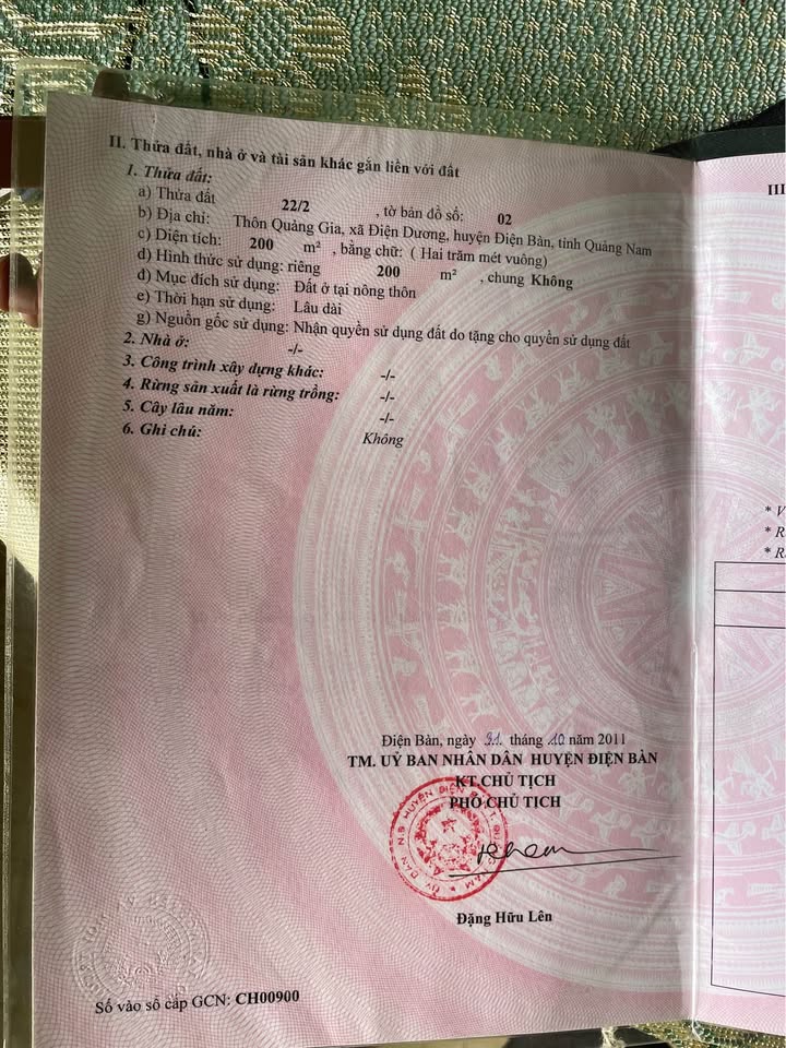 Đất Nền Điện Dương 200m² - Sổ Đỏ Chính Chủ, Gần Biển, Giá Tốt