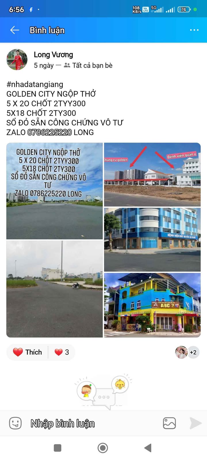 Đất nền Phường Mỹ Hòa Long Xuyên 100m² - Sổ đỏ chính chủ!