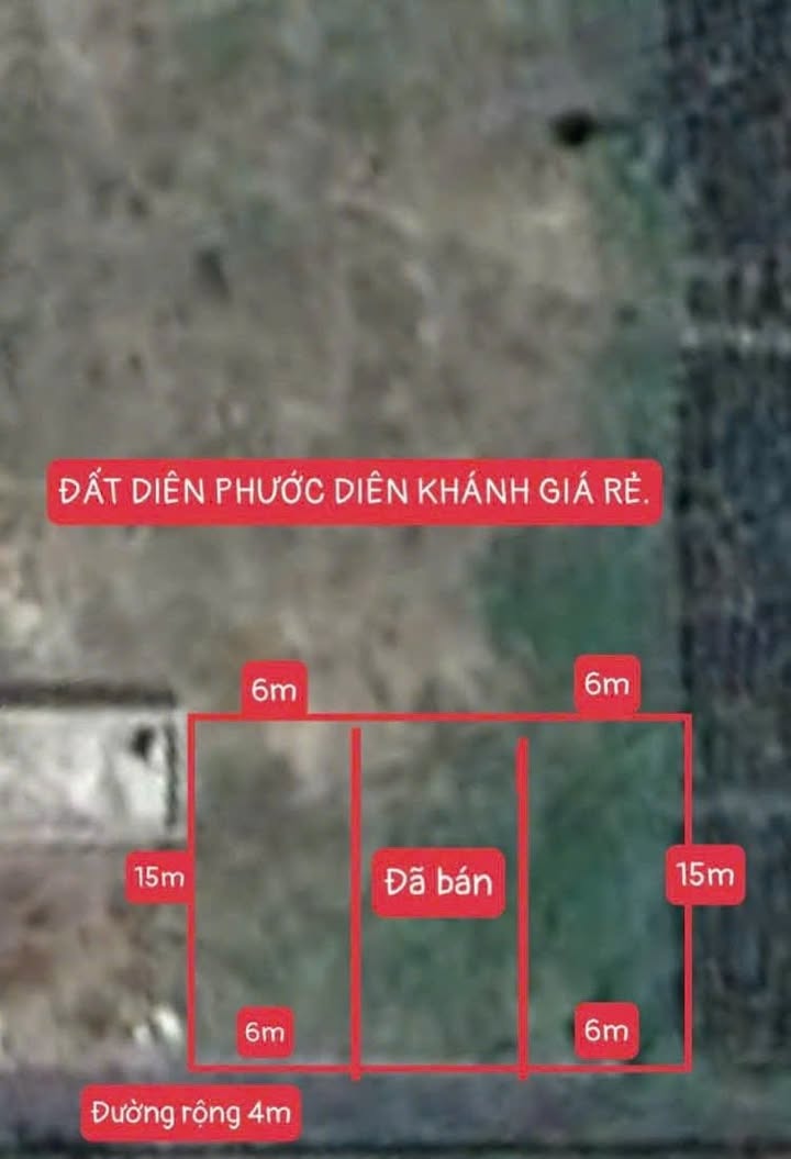 Đất nền Diên Phước, Diên Khánh 95m² - Sổ đỏ sẵn sàng, 499 triệu/lô