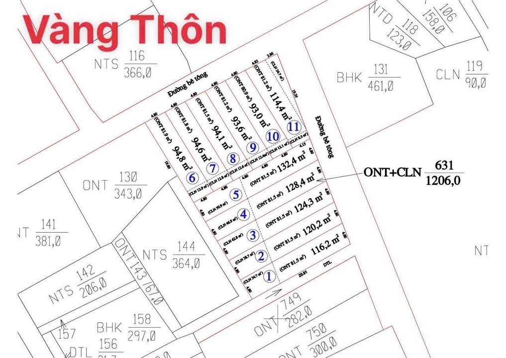 Đất nền Gia Bình, Bắc Ninh 94m² - Sổ đỏ sẵn sàng sang tên