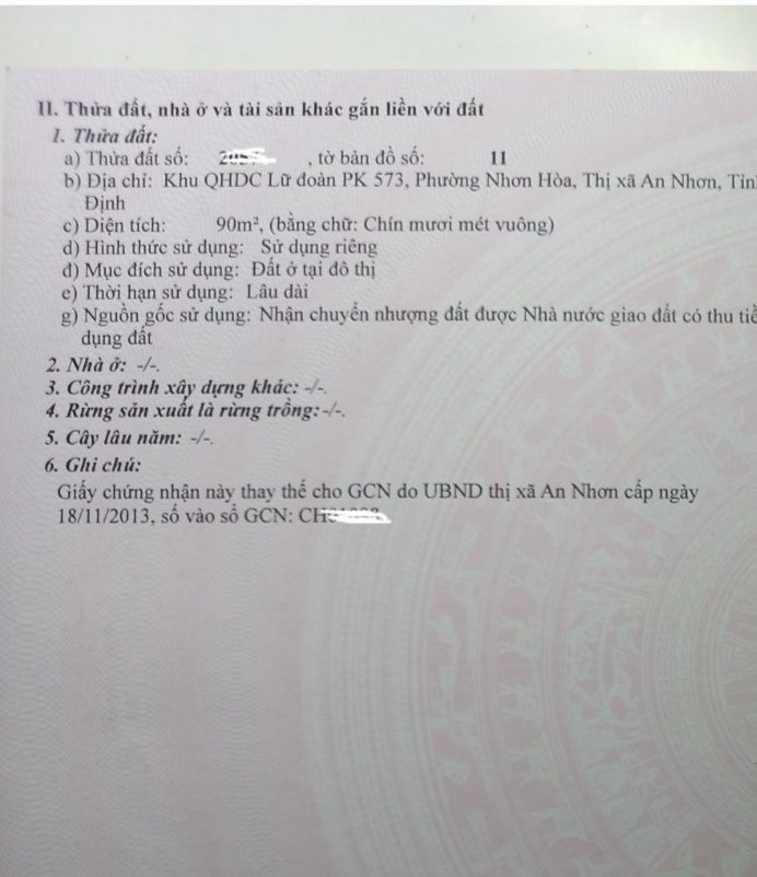 Đất nền Phường Nhơn Hoà, An Nhơn 90m² chỉ 640 triệu - Tiềm năng tăng giá!