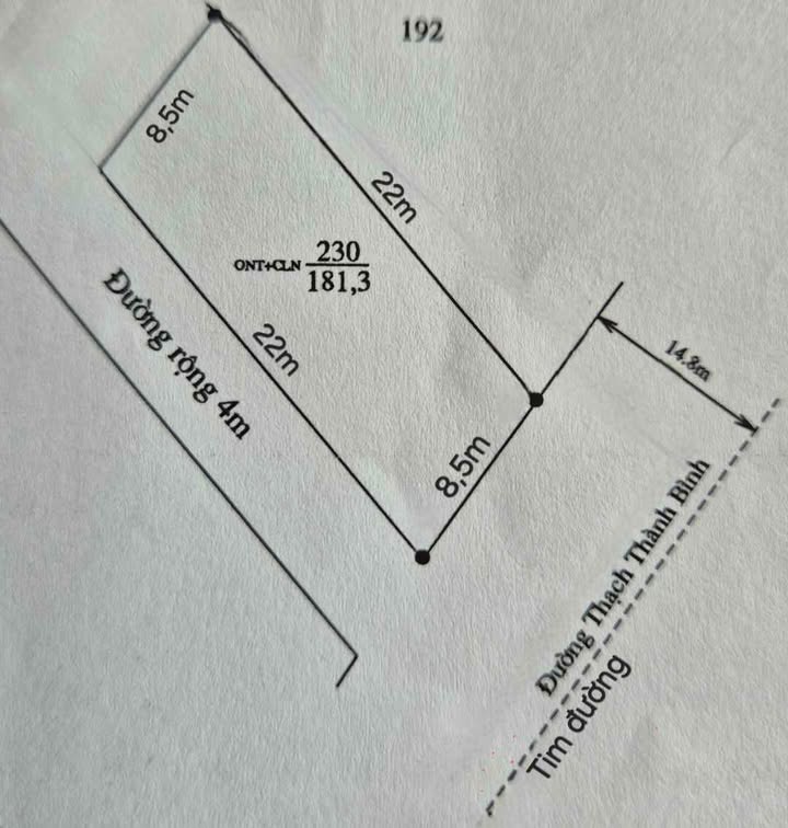 Đất nền Cẩm Sơn, Anh Sơn 187m² – 2 Mặt Tiền, Đường To Ô Tô!