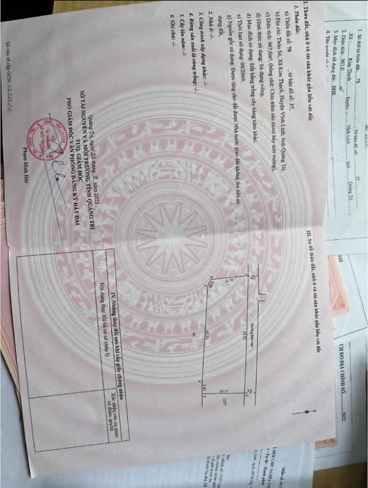 Đất vườn Cửa Tùng, Vĩnh Linh 1000m² - Sổ hồng rõ ràng!