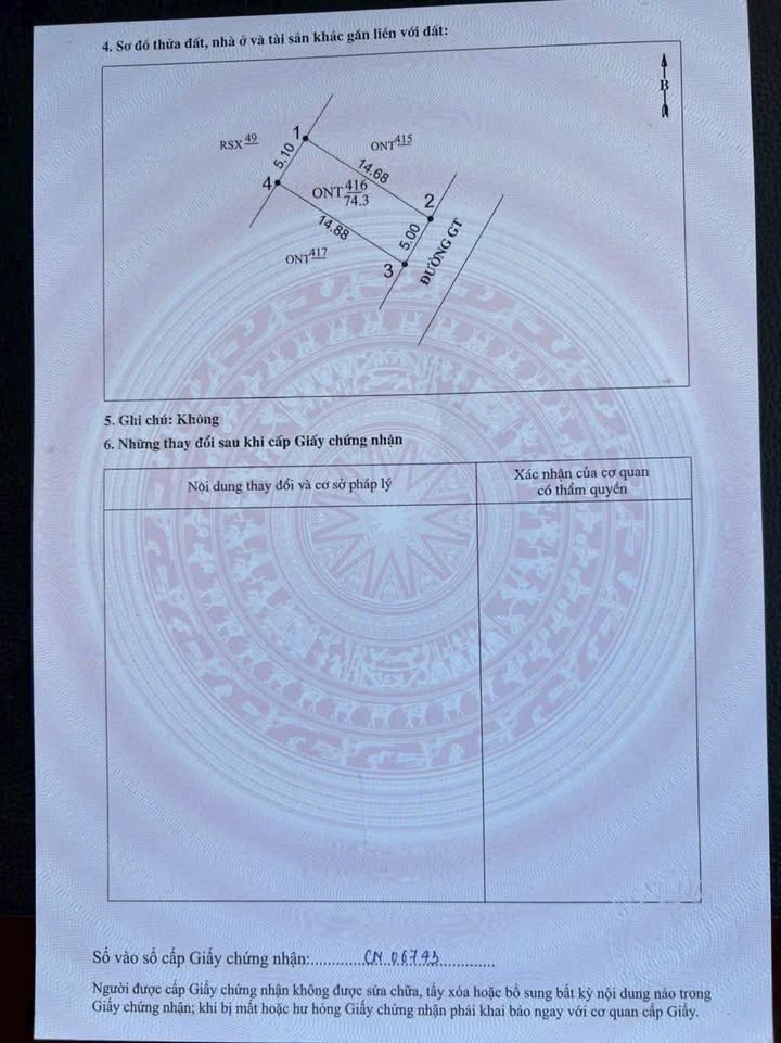 Đất nền Tu Vũ, Thanh Thủy 74m² giá 550 triệu - Sổ đỏ chính chủ