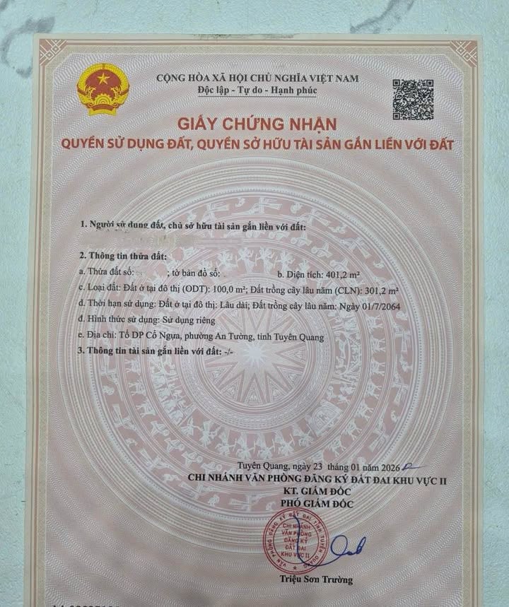 Bán Đất An Tường Tuyên Quang 401.2m² Sổ Đỏ Sẵn Sàng - Đầu Tư Sinh Lời