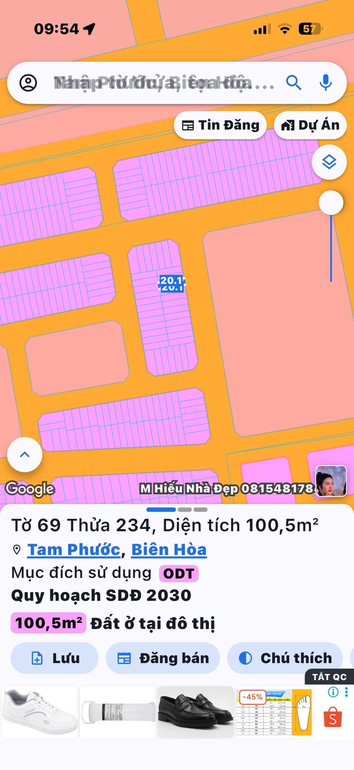 Đất thổ cư 100m² KDC Tín Nghĩa, Biên Hòa - Sổ hồng sẵn, hạ tầng hoàn thiện
