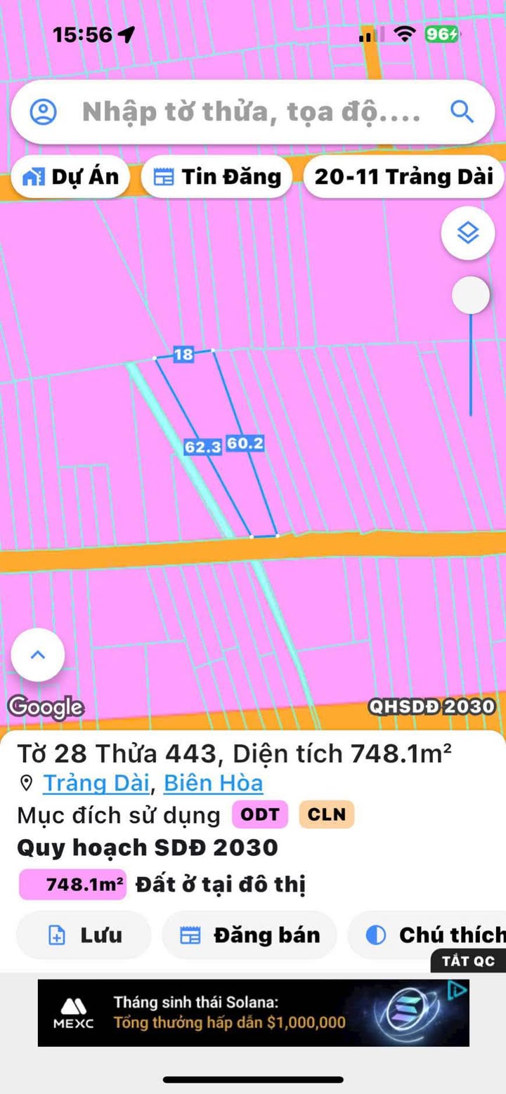 Đất nền Trảng Dài 750m² - Sổ đỏ chính chủ, đường to ô tô!