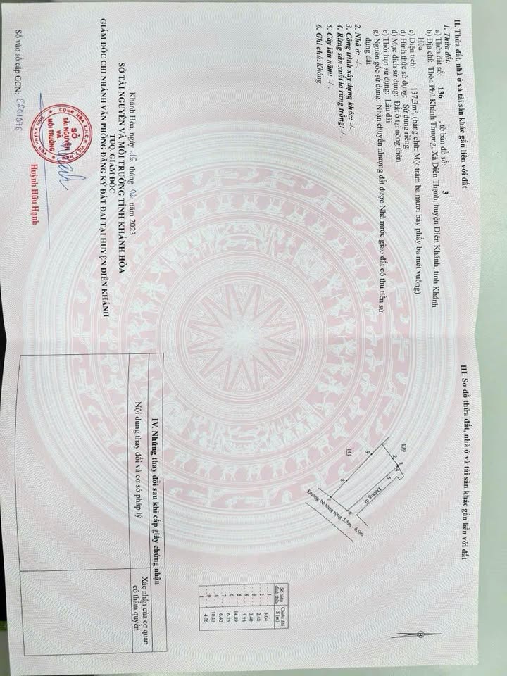 Đất 2 Mặt Tiền Diên Khánh 137m² Sổ Đỏ Giá 2.3 Tỷ - Thích Hợp Kinh Doanh