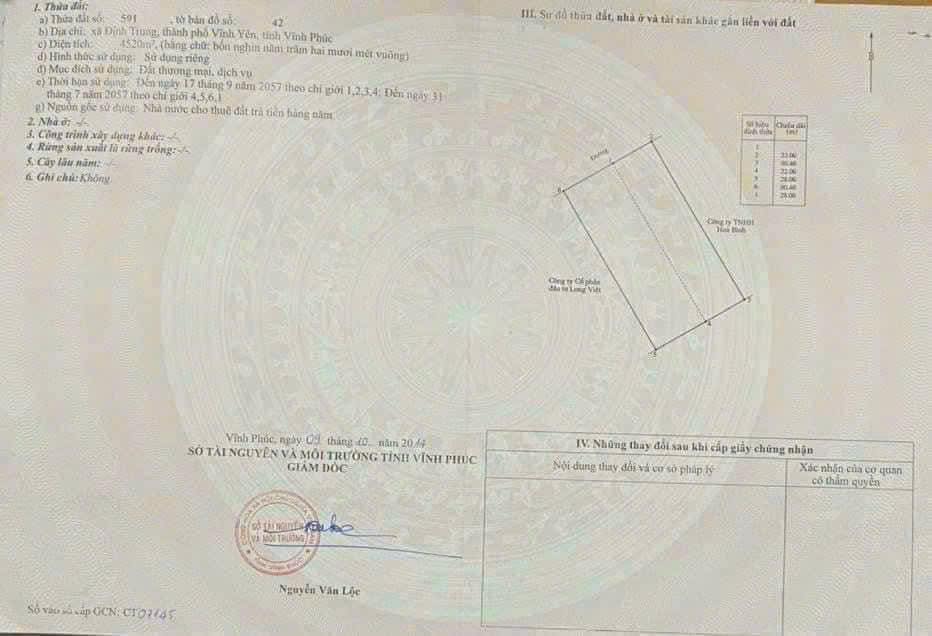 Đất nền Nguyễn Tất Thành Vĩnh Yên 4520m² – Tiềm năng tăng giá vượt trội!