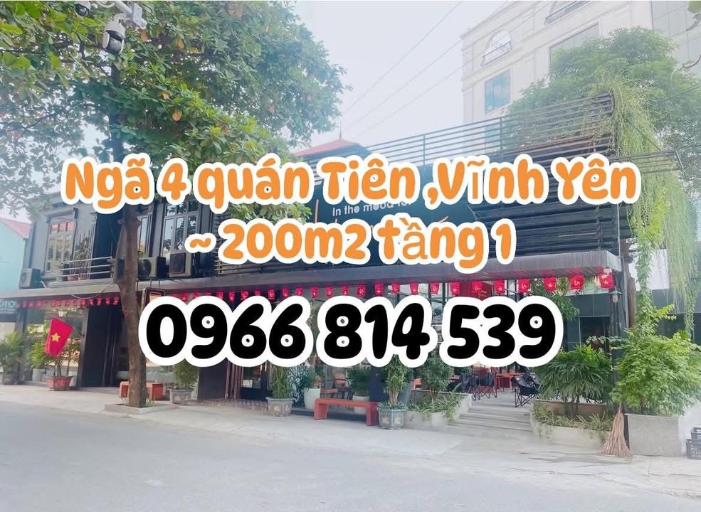 Mặt bằng kinh doanh Vĩnh Yên 200m² - Vị trí đắc địa gần Ngã 4 Quán Tiên