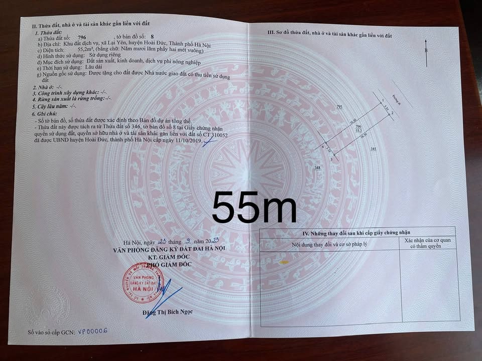 Đất nền Lại Yên Hoài Đức 55m² - Sổ đỏ chính chủ, ô tô đỗ cổng!