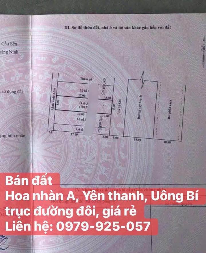 Đất nền KĐT Hoa Nhàn Uông Bí 100m² giá 1.x tỷ - Sổ đỏ chính chủ!