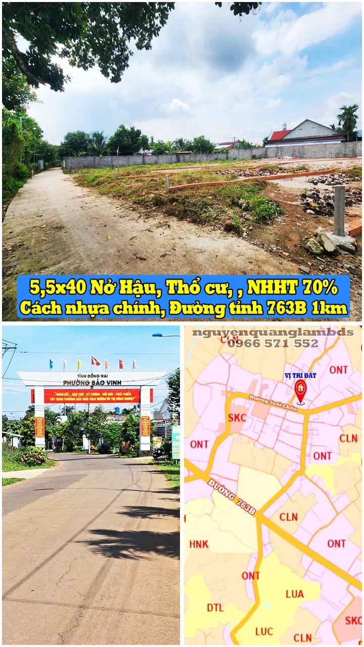 Đất nền Suối Chồn Long Khánh 200m² 980 triệu - Đất thổ cư nở hậu