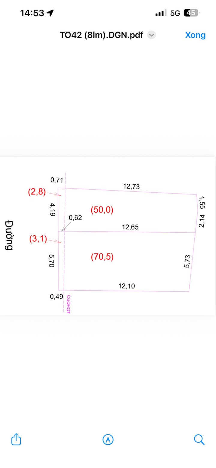 Đất nền mặt tiền Nguyễn Hữu Điền, TP Vinh - 73m², kinh doanh đắc địa