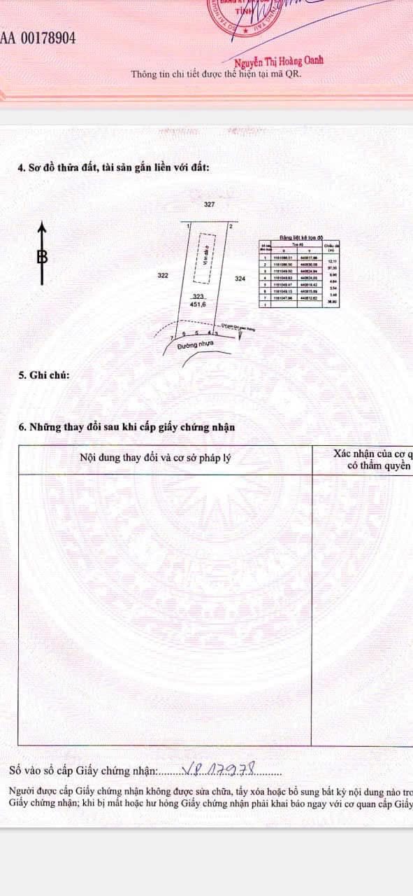 Bán nhà Bàu Chinh Châu Đức 444m² giá 1.15 tỷ - Sổ sẵn ở ngay!