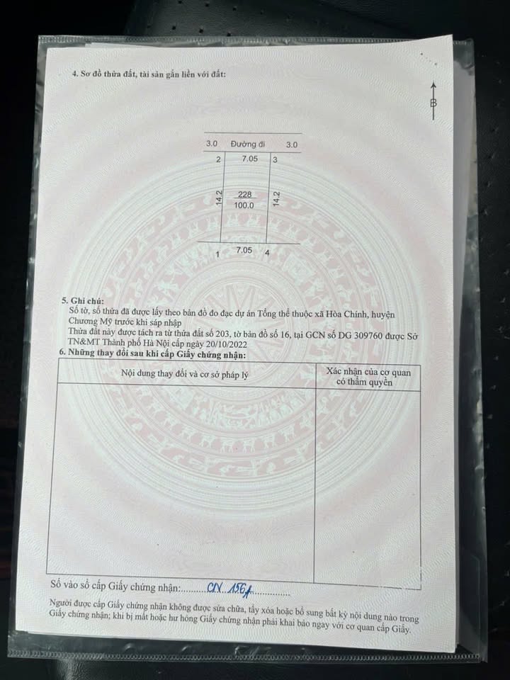 Đất nền Hòa Chính, Chương Mỹ 100m² giá 1 tỷ - Sổ đỏ chính chủ!