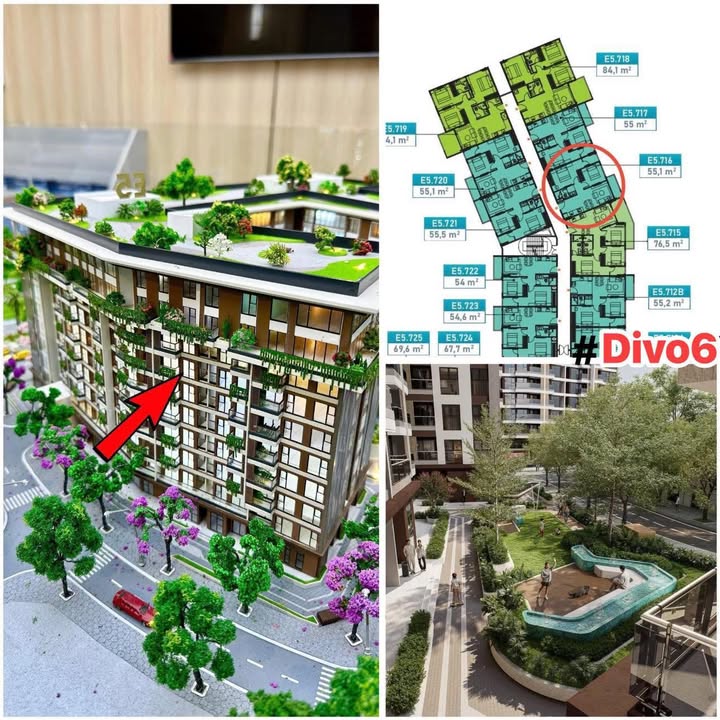 Căn hộ Ecoriverside Hải Dương 55.1m² - View đẹp, hướng Nam!