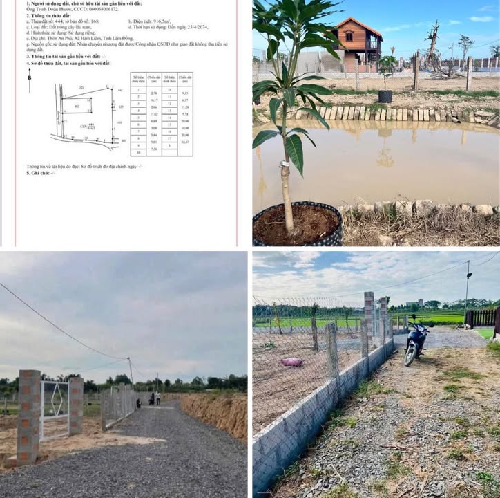 Đất Vườn Hàm Liêm 916m² - Nghỉ Dưỡng Lý Tưởng, Sổ Đỏ Chính Chủ