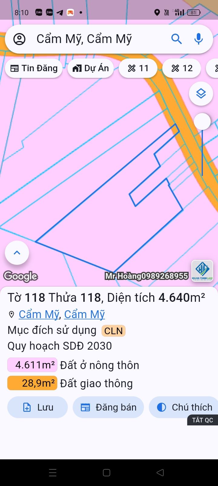 Bán Đất Vườn 360m² Mặt Tiền Đường 246 Đất Đỏ, BR-VT - 1.1 Tỷ/Sào