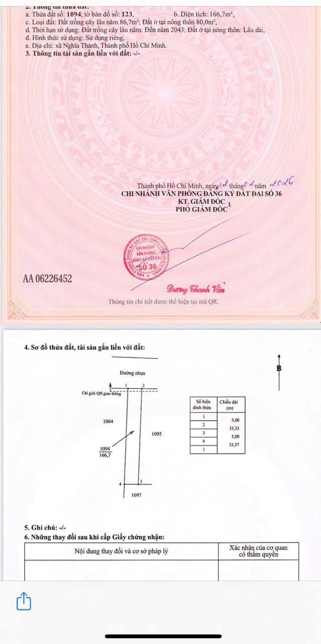 Bán 3 Lô Đất Mặt Tiền Đường Nhựa, 165m², Huyện Châu Đức, Bà Rịa - Vũng Tàu