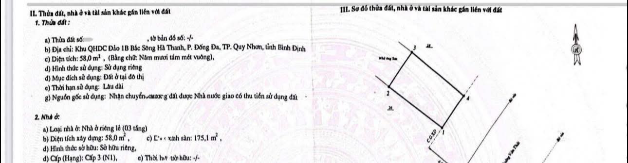 Nhà mặt tiền Hoàng Văn Thái Quy Nhơn 58m² - Vị trí kinh doanh đắc địa