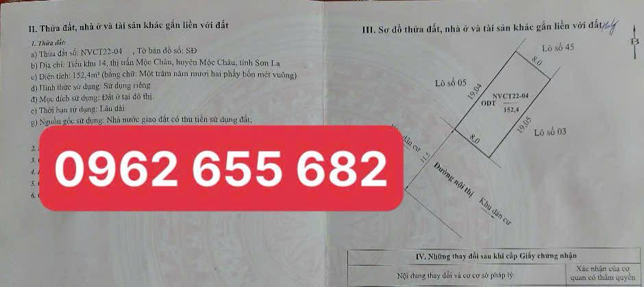 Đất nền Mộc Châu 125m² - Đất thổ cư 100% vị trí vàng mặt tiền QL6