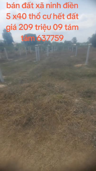 Đất nền Xã Ninh Điền Tây Ninh 200m² - Sổ đỏ chính chủ!