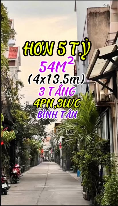 Bán nhà Lê Văn Quới Bình Tân 54m² giá 5 tỷ - Ô tô vào tận nhà!