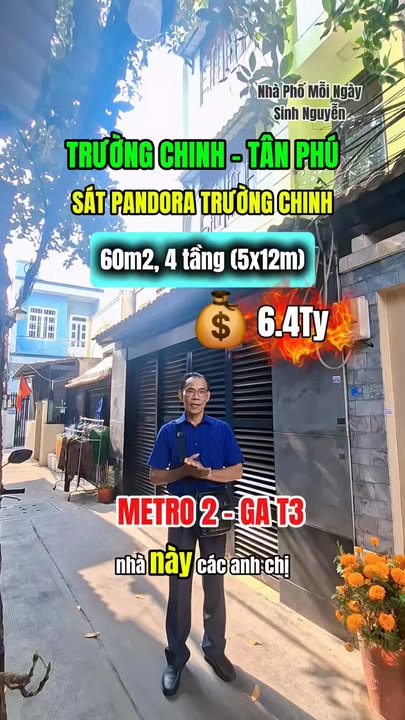 Nhà Trường Chinh, Tân Phú 60m² giá 6.4 tỷ - Sổ hồng sẵn, chính chủ!
