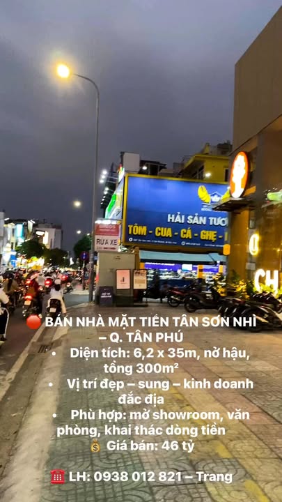 Nhà Mặt Tiền Tân Sơn Nhì, Q. Tân Phú 297m² - Mặt tiền kinh doanh đắc địa!