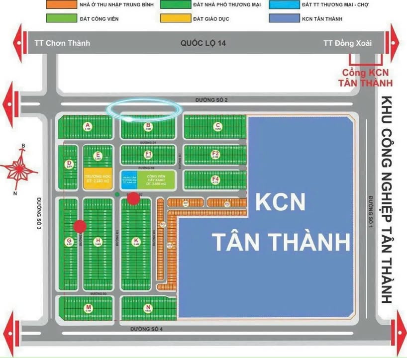 Đất nền KDC Thương Mại Tân Thành Lộc Ninh 88m² - Sổ hồng sẵn!