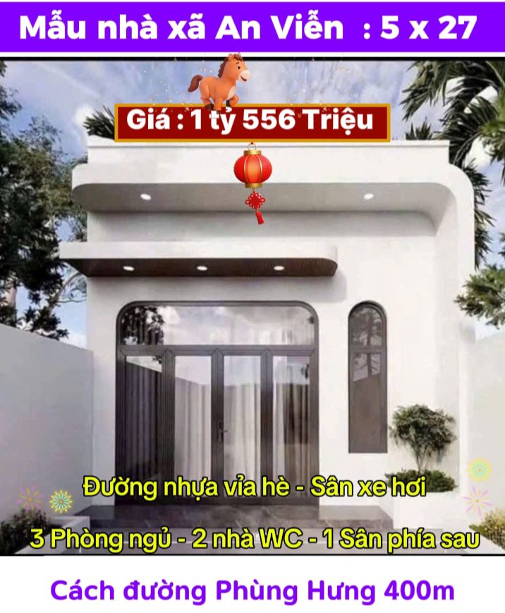 Nhà Xã An Viễn 135m² - Sổ Hồng Thổ Cư, Giá 1.56 Tỷ