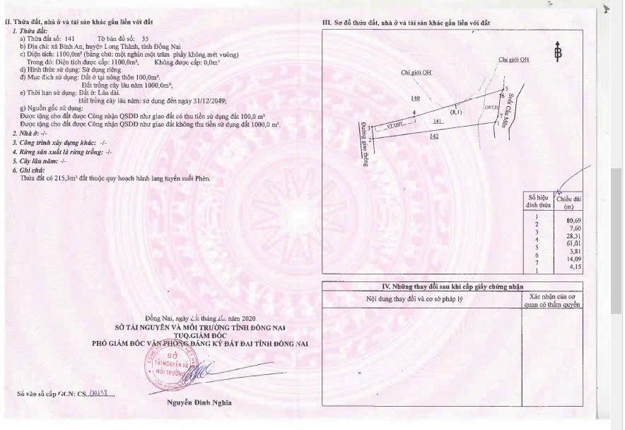 Nhà Chính Chủ Xã Bình An, Long Thành 1100m² - Giá Tốt 2.5 Tỷ