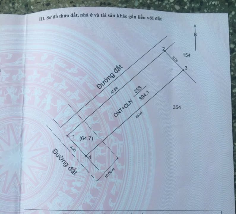 Bán Gấp Đất 387m² 2 Mặt Tiền Ấp 6, Gò Dầu, Tây Ninh - Giá 1.65 Tỷ