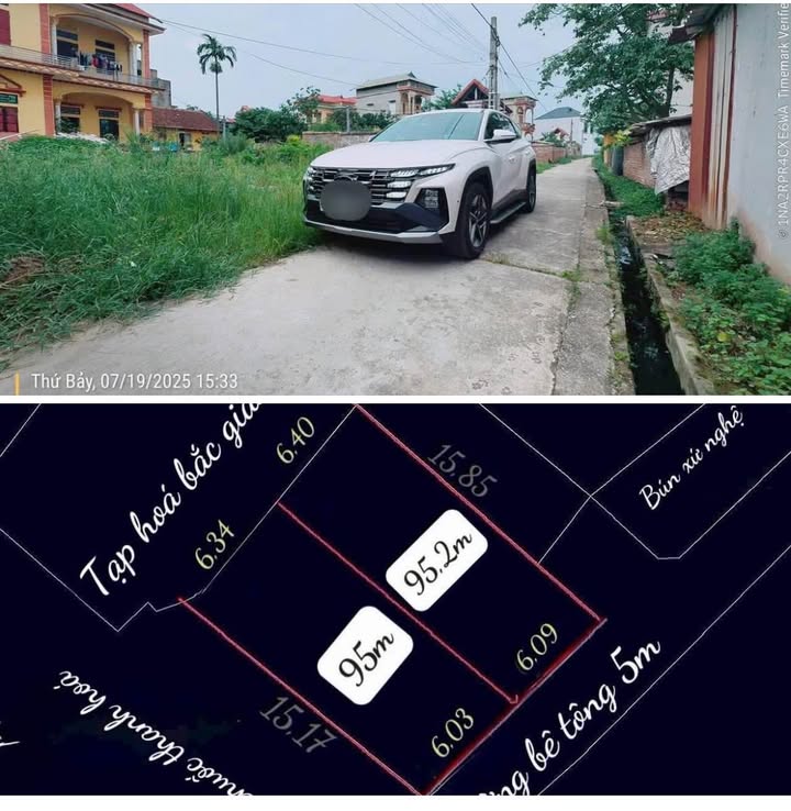 Đất thổ cư Đan Phượng 95m² - Sổ đỏ sẵn, giá đầu tư 1.9 tỷ