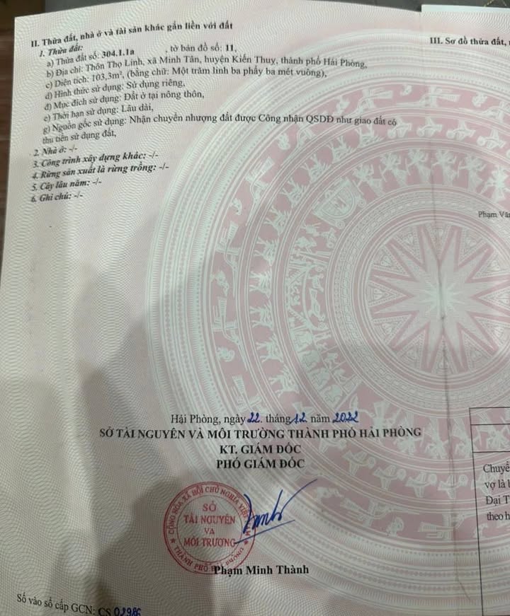 Đất nền Thọ Linh Minh Tân 103m² 3 tỷ - Lô góc 2 mặt tiền cực đẹp!