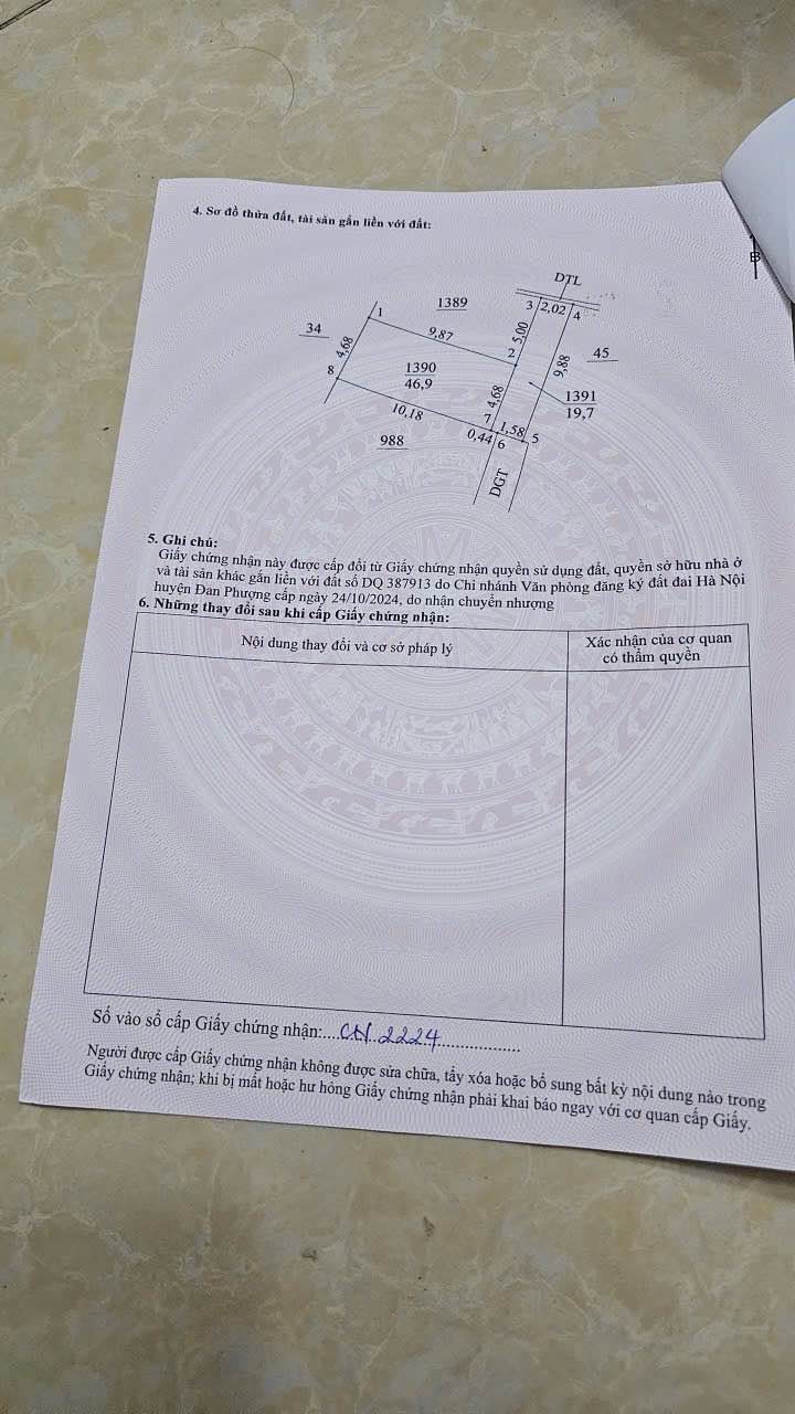 Nhà Đan Phượng 46.9m² - Ô tô đỗ cửa, sẵn sàng dọn vào ở!
