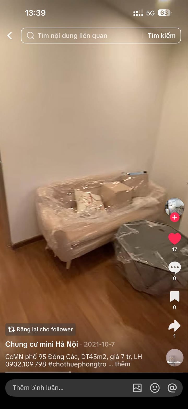 Phòng cho thuê Ngõ 93 Hoàng Văn Thái Thanh Xuân 3.2 triệu - Full nội thất cao cấp