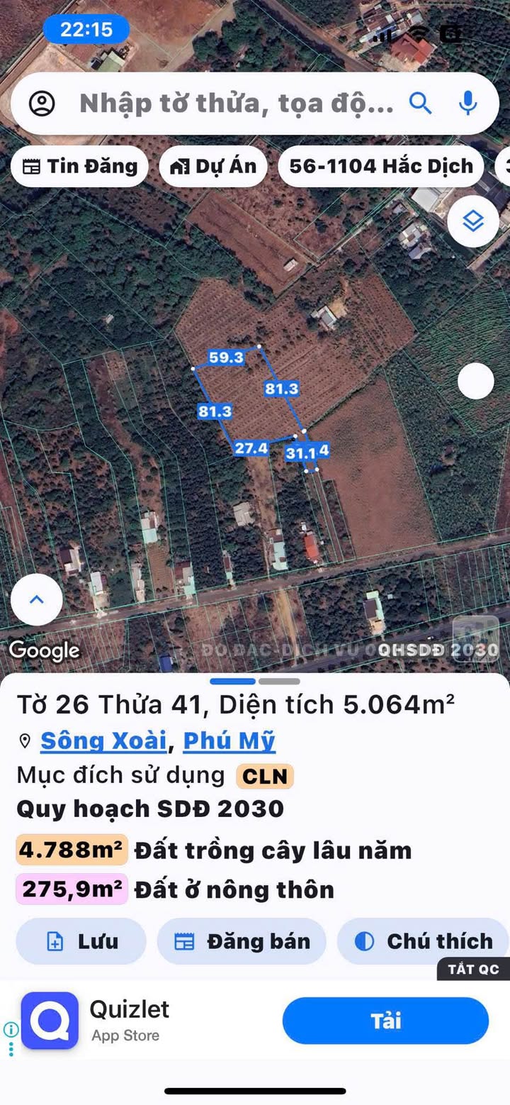 Đất nền Hắc Dịch, Phú Mỹ 20.000m² - Tiềm năng tăng giá vượt trội!