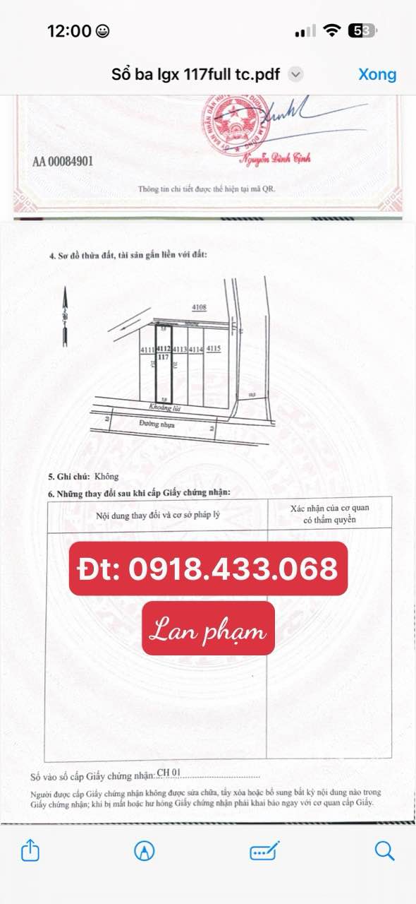Đất Vàng Phường 1, Tân Bình - 117m² - Sổ Hồng Sẵn Sàng - 1.05 Tỷ